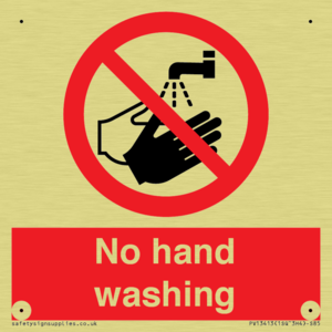 No hand washing